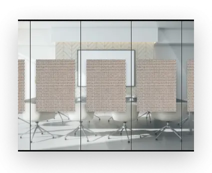 Glaswände Akustikpanel