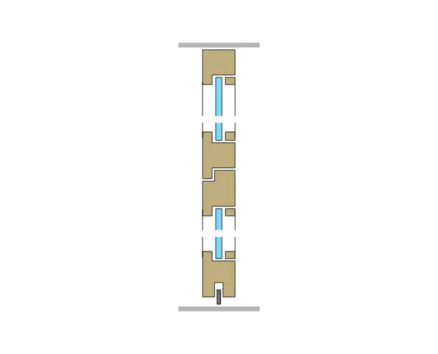 24 Metallzarge, raumhoch