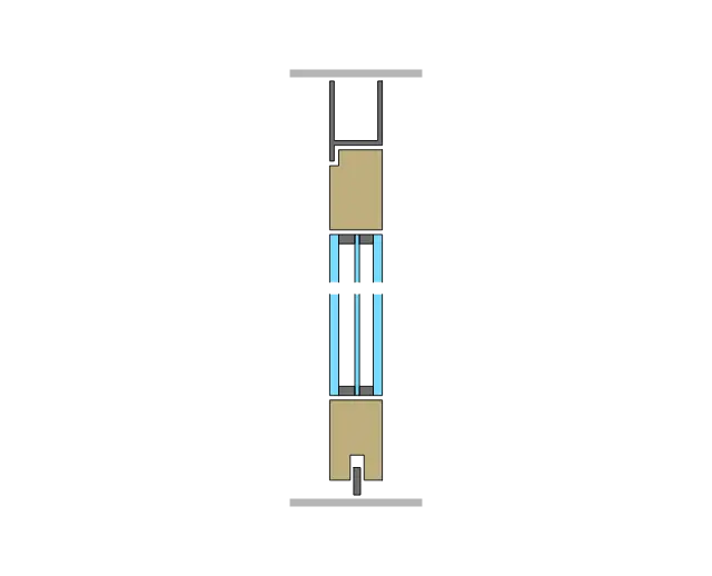 43 Metallzarge mit Glasoblicht