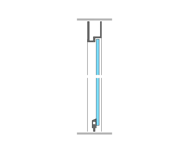 4 Metallzarge, raumhoch