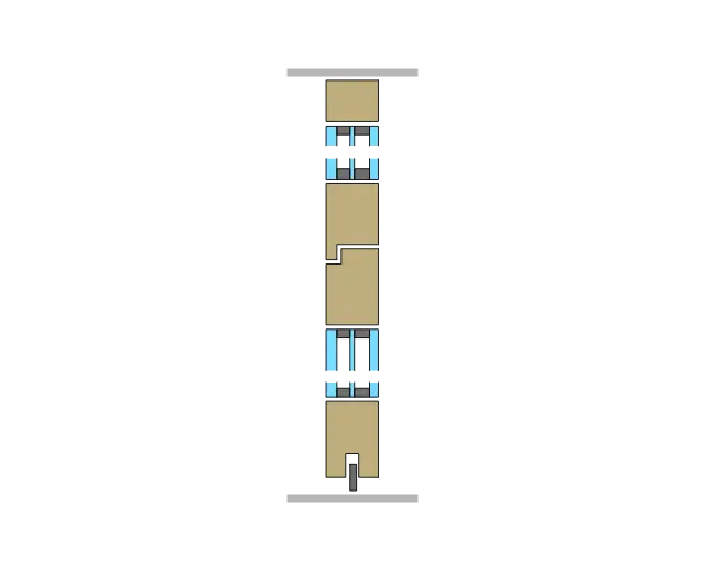 42 Glaspendeltüre