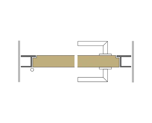 64 Metallzarge mit Glasoblicht