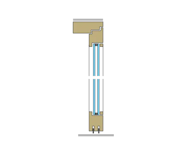 35 Metallzarge, raumhoch
