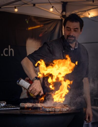 Steak flambé