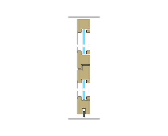 15 Metallzarge, raumhoch