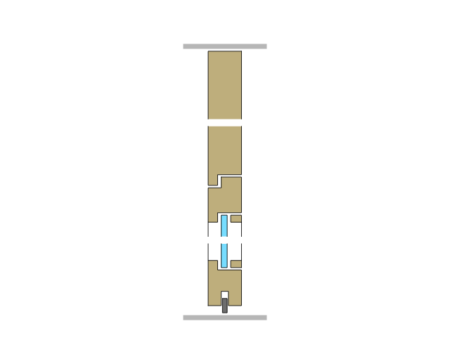 23 Glaspendeltüre