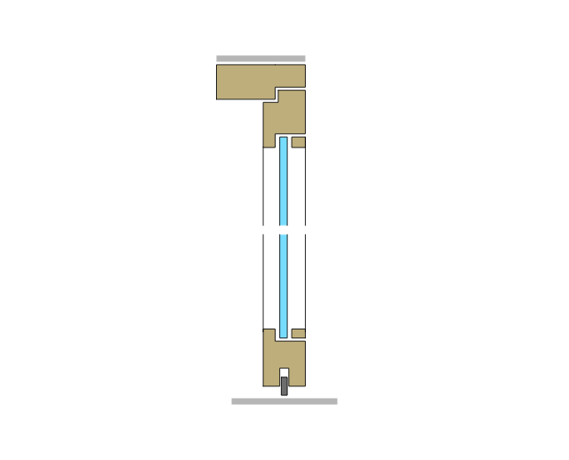 25 Metallzarge mit Glasoblicht