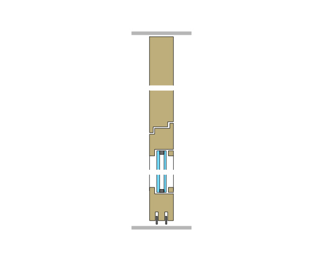 32 Glaspendeltüre