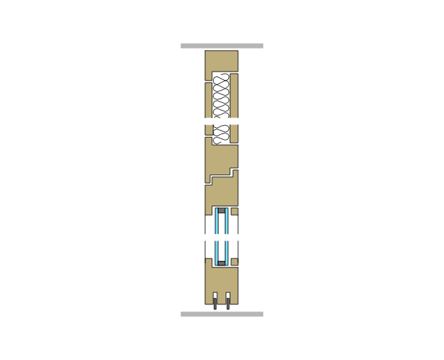 33 Glaspendeltüre
