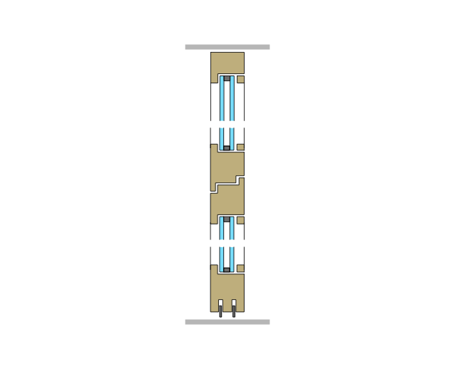 34 Metallzarge mit Glasoblicht