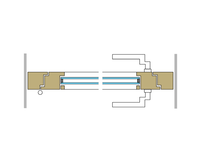 37 Glaspendeltüre