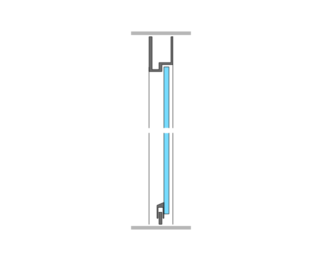 4 Metallzarge, raumhoch