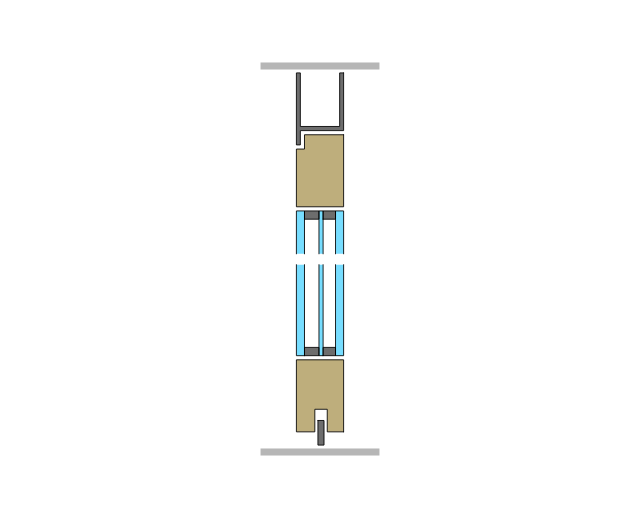 43 Metallzarge mit Glasoblicht
