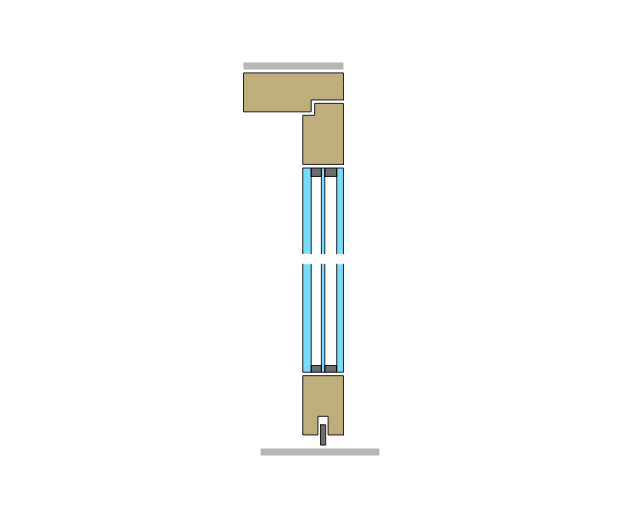 45 Metallzarge, raumhoch