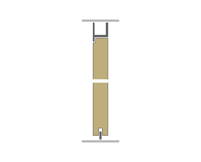 57 Glaspendeltüre
