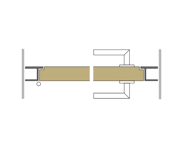 64 Metallzarge mit Glasoblicht