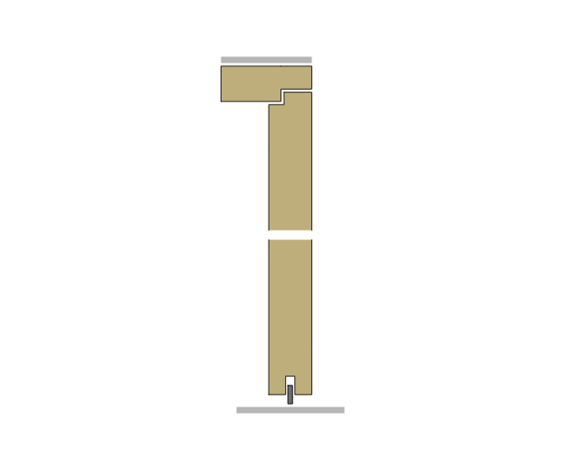 71 Metallzarge, raumhoch