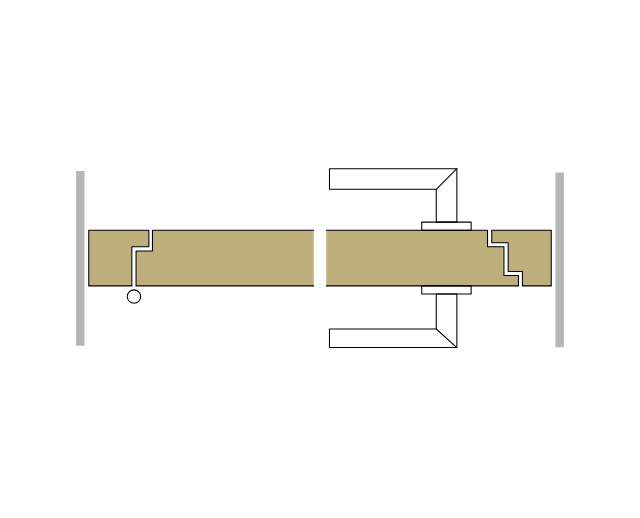 74 Metallzarge, raumhoch