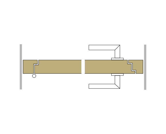 83 Glaspendeltüre
